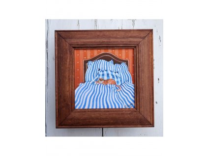 Zrzek v posteli 23 x 23 cm