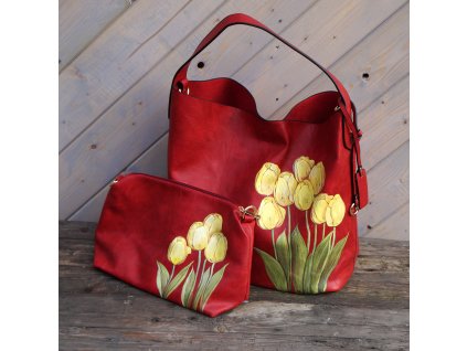 Originál větší kabela - s tulipány