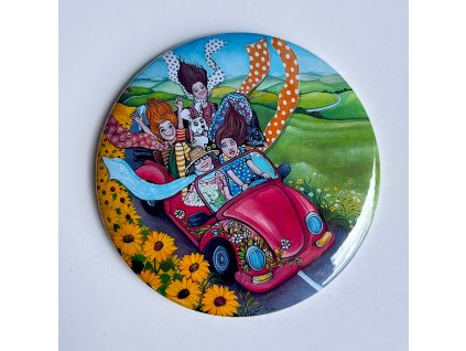 Dámská jízda - velký magnet 75 mm