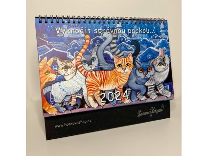 Autorský stolní kalendář 2024 "Vykročit správnou packou"
