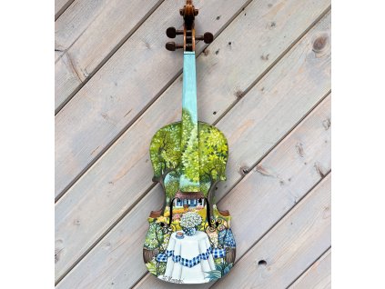 Stoleček - malované housle