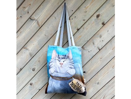Plátěná nákupka - Kočka jako lék