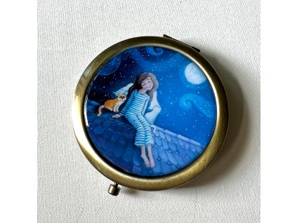 Andělka na střeše - otevírací zrcátko