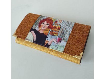Je čas skleničku dobrého vína -  peněženka 17 cm i na karty