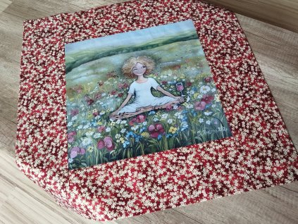 Jarní středový ubrus Relaxuji 64 x 64 cm