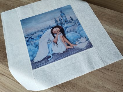 Jarní středový ubrus Andělka Hradecká 64 x 64 cm