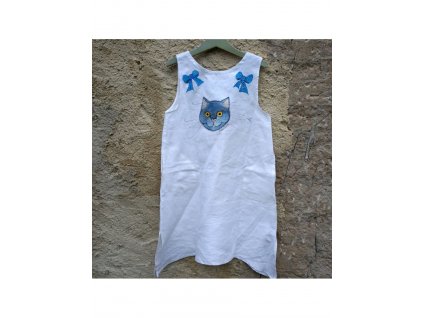 Len - košilka od andělky ("Kočka a mašličky" ) - velikost 128