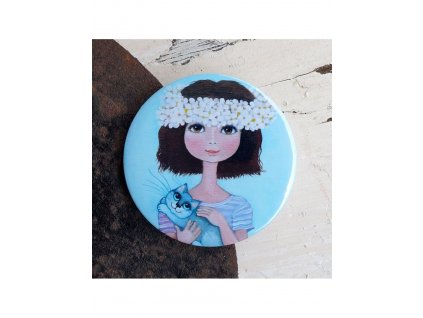 Holčička s věnečkem magnet 56 mm