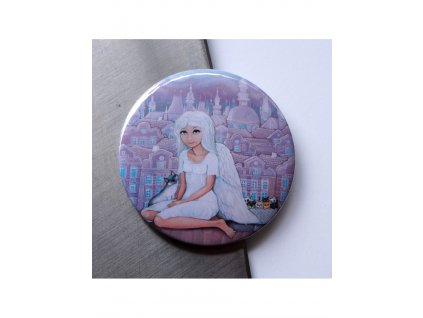 Andělka a koťata magnet 56 mm