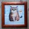 Kocour a kotě v zimě 38 x 38 cm