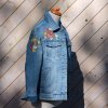 Dámská jeansová bunda - originál malovaná 36