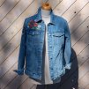 Dámská jeansová bunda - originál malovaná 36