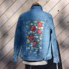 Dámská jeansová bunda - originál malovaná 36