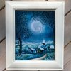 Krajina s měsícem 28 x 33 cm