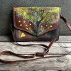 Kožená kabelka  malovaná
