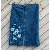 Džínová malovaná sukně  velikost 42