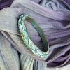 Dřevěný malovaný náramek průměr 67 mm