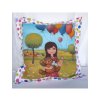 Hočička a balonky -velký polštář 50 x 50 cm bavlna