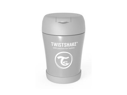 TWISTSHAKE Termoska na jídlo pastelově šedá