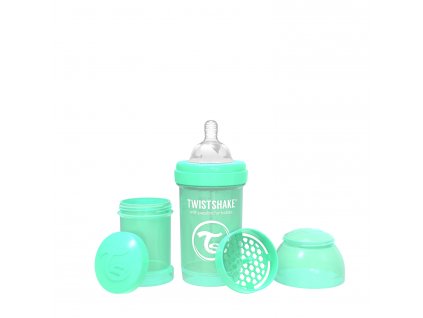 Twistshake - Kojenecká láhev Anti-Colic 180ml Pastelově zelená
