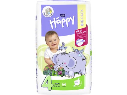 BELLA HAPPY Pleny jednorázové 4 Maxi (8-18 kg) 66 ks - BIG PACK