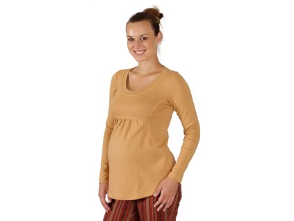 Těhotenské tričko Rialto Borvemore okrové 0072 Dámská