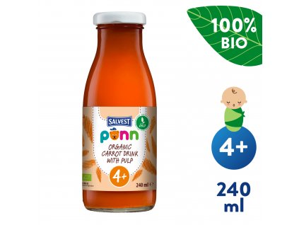 SALVEST Põnn BIO Mrkvová šťáva s dužinou (240 ml)