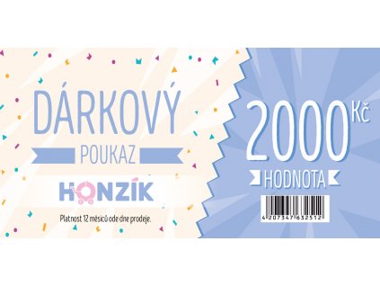 Poukaz Honzík 2000Kč