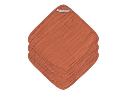 Muslin Washcloth Set 3 pcs 2023 rust