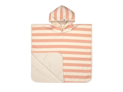 Beach Poncho 2023 block stripes milky/peach