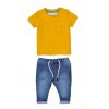 Chlapecký set - tričko a kalhoty džínové, Minoti, Planet 4, žlutá