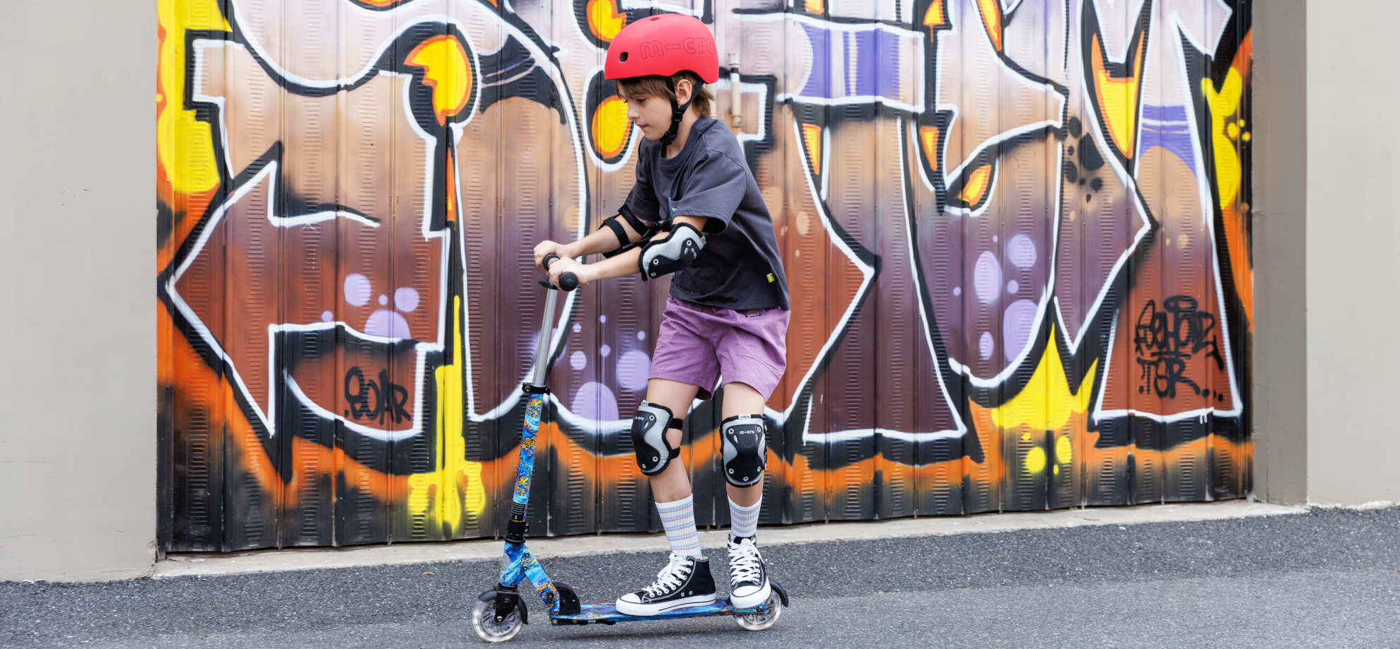 Micro - Sprite LED Star Night - Dětská skládací koloběžka