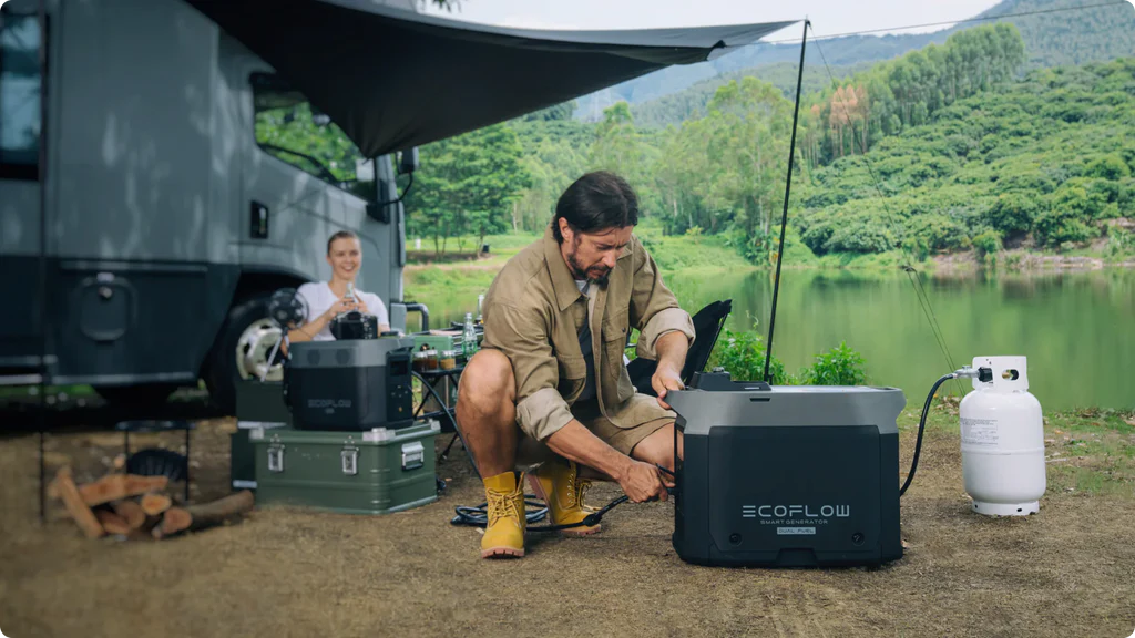 Ecoflow - Dual Fuel generátor - použití s plynem