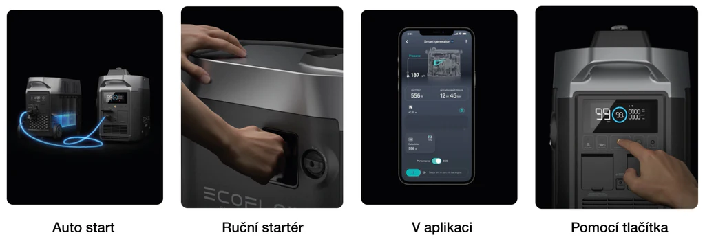 Ecoflow - Dual Fuel generátor - startování generátoru