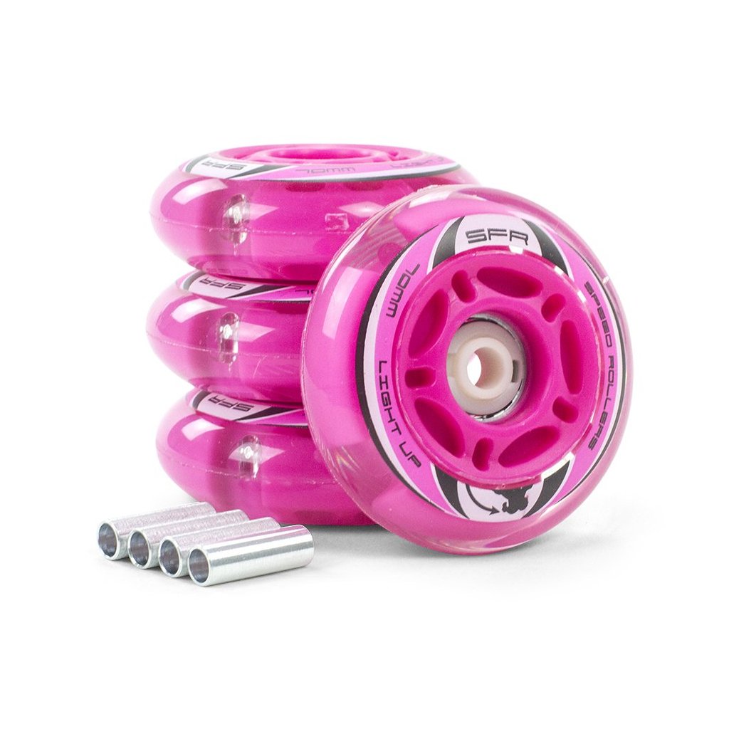 SFR - Light Up Inline Wheels - 64, 70, 74 mm - Pink