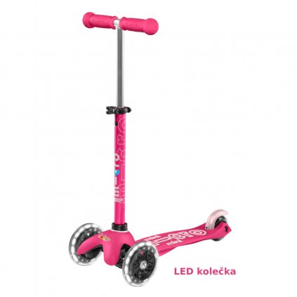 Micro - Mini Deluxe LED Pink - Dětská koloběžka
