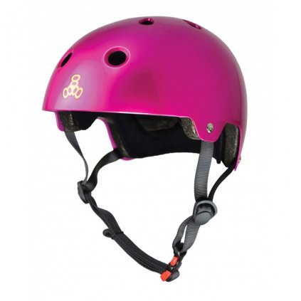 Triple Eight - Dual Certified Helmet EPS Liner Pink metallic - helma