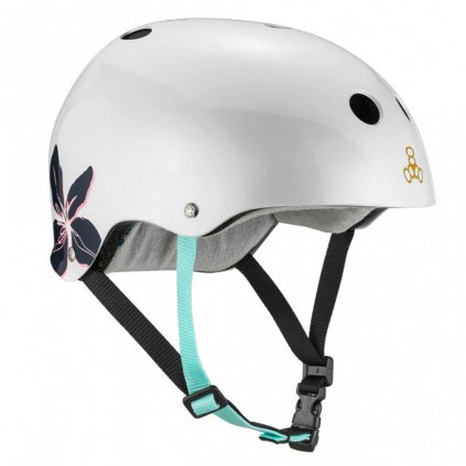 triple eight the certified sweatsaver helmet floral 2