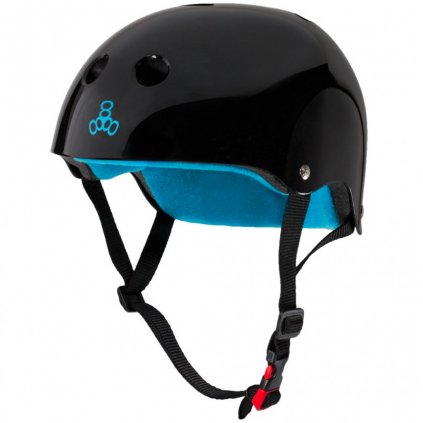 triple eight the certified sweatsaver helmet black glossy 1