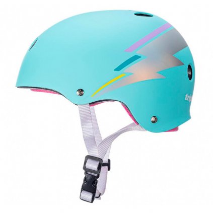 triple eight the certified sweatsaver helmet teal hologram 1