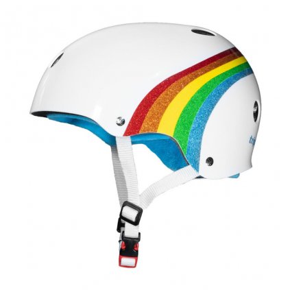 Triple eight the certified sweatsaver helmet rainbow white 1