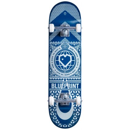 Blueprint - Home Heart Blue/White