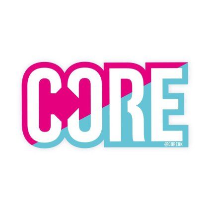 CORE - Classic Scooter Sticker - Split Pink/Blue - Samolepka