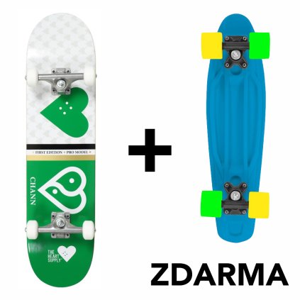 Heart Supply - Chris Chann 7.75" White/Green - skateboard