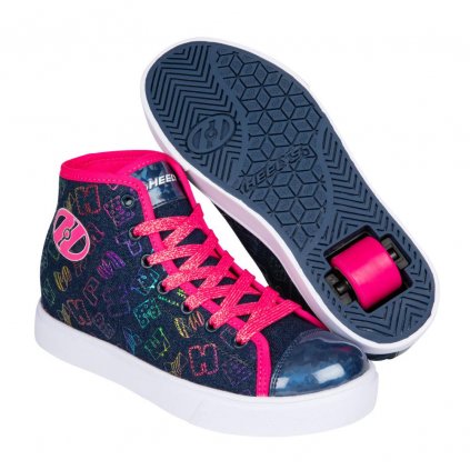 Heelys - Veloz - Denim/HotPink/Rainbow - koloboty