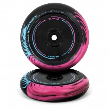 Slamm - Swirl Hollow Core Wheels - 110 mm - Black/Blue/Pink - kolečka 2ks