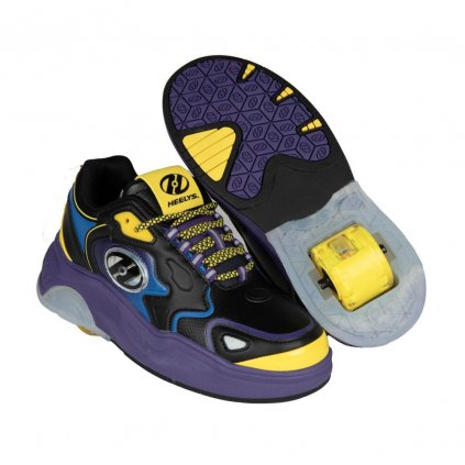Heelys - Mega Pro - Ryder - Black/Royal Purple/Neon Yellow - koloboty