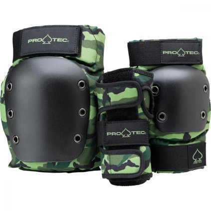 Pro-Tec - Street Adult 3-PK Pad Set Open - Camo - Sada chráničů