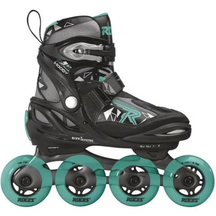 Roces - Moody TIF -Black/Aqua - nastavitelné in-line brusle