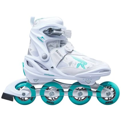 Roces - Moody TIF - White/Aqua - nastavitelné in-line brusle